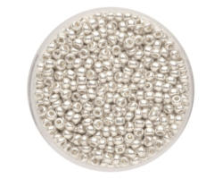 Rocailles metallic silber 2,6 mm 17 g