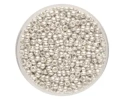 Rocailles metallic silber 2,6 mm 17 g