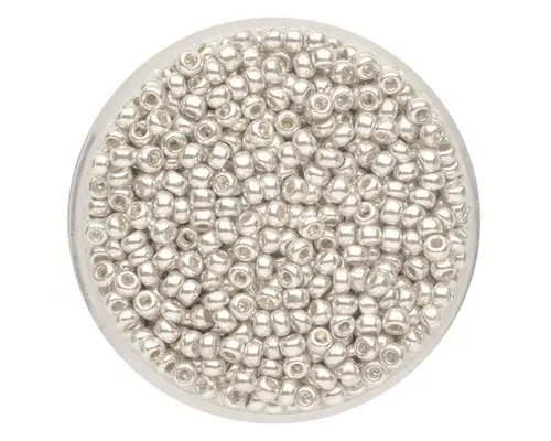 Rocailles metallic silber 2,6 mm 17 g