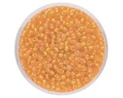 Perle Rocailles mit Silbereinzug orange 2,6 mm 17 g