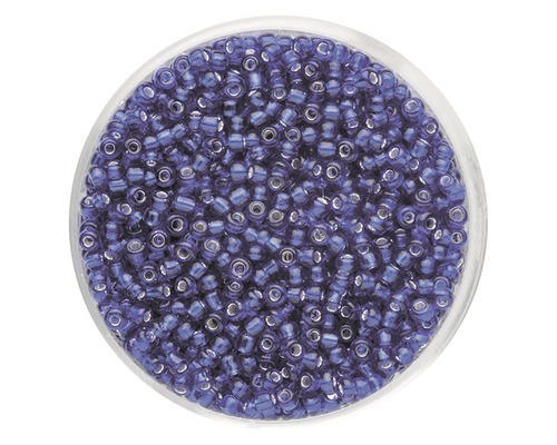 Perle Rocailles mit Silbereinzug lapis 2,6 mm 17 g