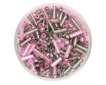 Hornbach Stifte-Mix Rocailles grau/rosa 6 mm 17 g