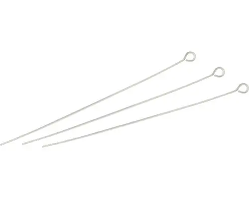Kettelstifte silberfarben 60 mm 10 Stück
