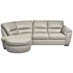 XXXLutz Lauterach - Ihr M&ouml;belhaus bei Bregenz Ecksofa in Kombination Echtleder/Lederlook Greige