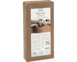 Töpferton unschamottiert terracotta 10 kg