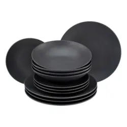 Tafelservice Soft Touch Black 12-teilig