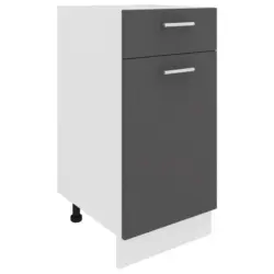 Küchenunterschrank 40/82/46 cm in Anthrazit, Weiß