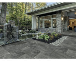 FLAIRSTONE Feinsteinzeug Terrassenplatte Monte Polare granit-grau rektifizierte Kante 80 x 40 x 3 cm