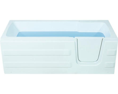 Duschbadewanne Sanotechnik mit Schürze und Einstiegstüre rechts G9026 170x76x61 cm weiß