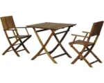 Hornbach Gartenmöbelset Falun Klappsessel 2-Sitzer 3-teilig braun
