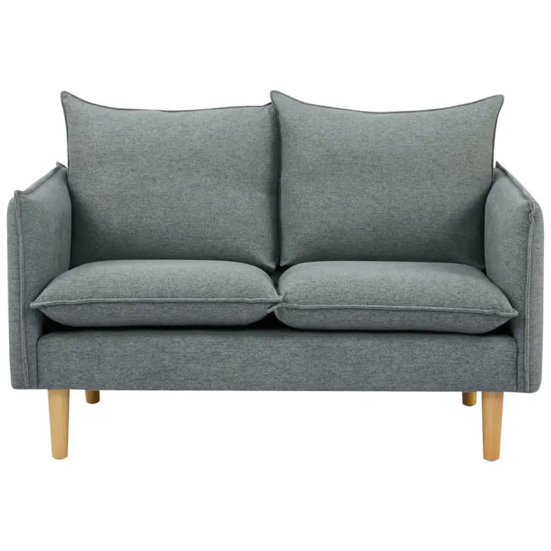 Zweisitzer-Sofa in Webstoff Dunkelgrau