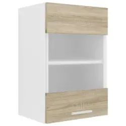 Küchenoberschrank 40/60/31 cm in Weiß, Sonoma Eiche