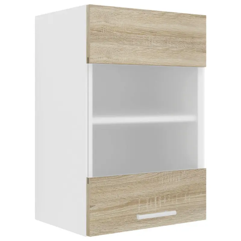 Küchenoberschrank 40/60/31 cm in Weiß, Sonoma Eiche