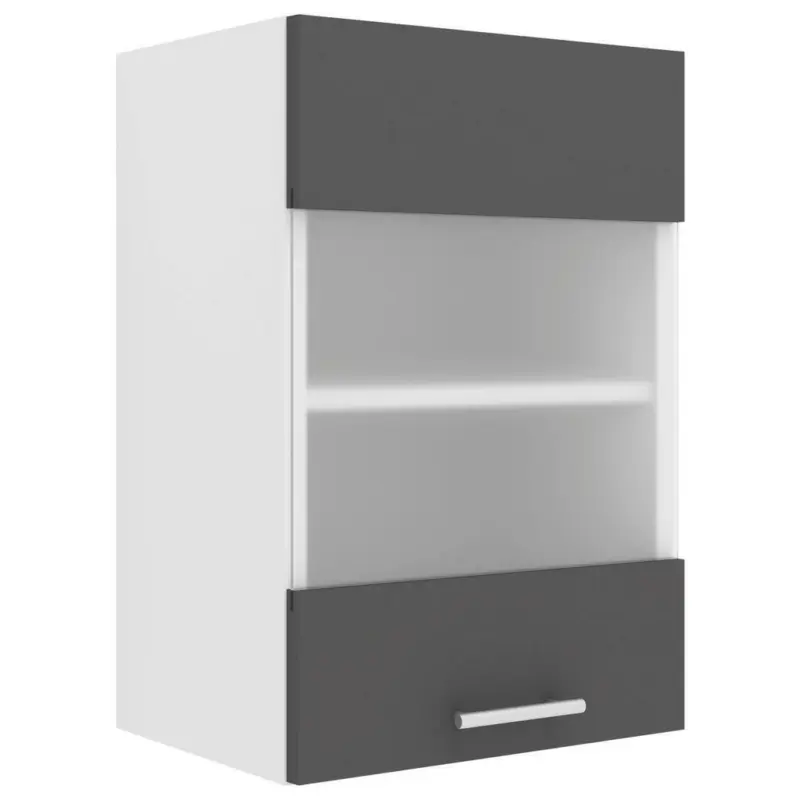 Küchenoberschrank 40/60/31 cm in Anthrazit, Weiß