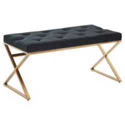 Sitzbank in Textil Schwarz