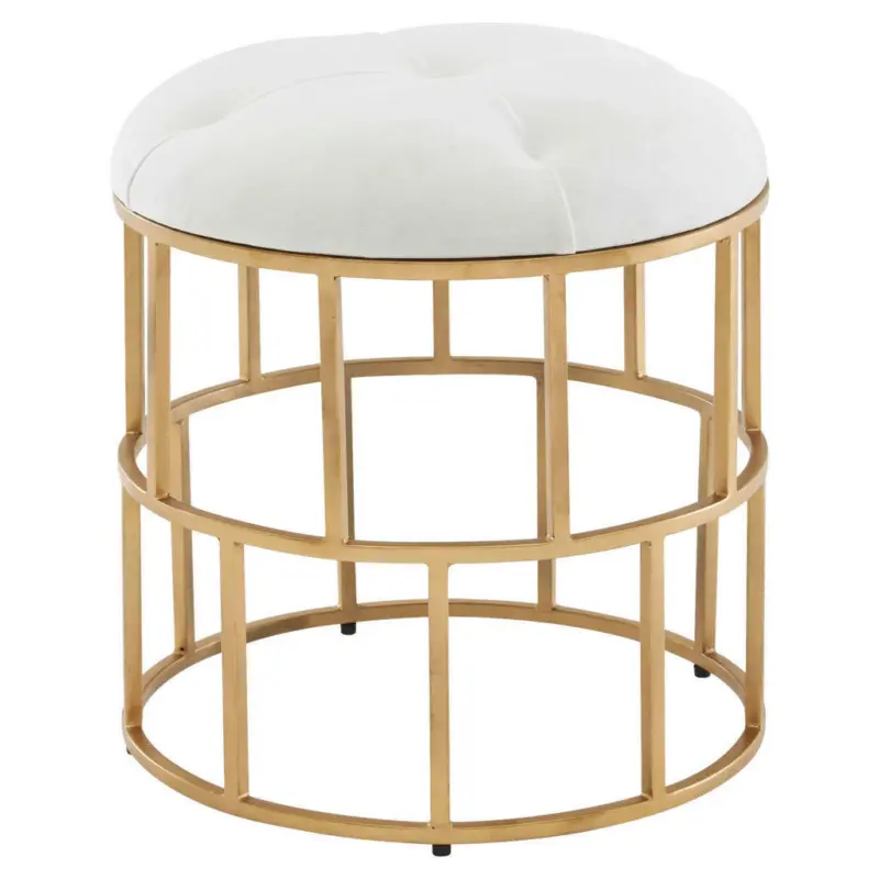 Hocker in Textil Weiß