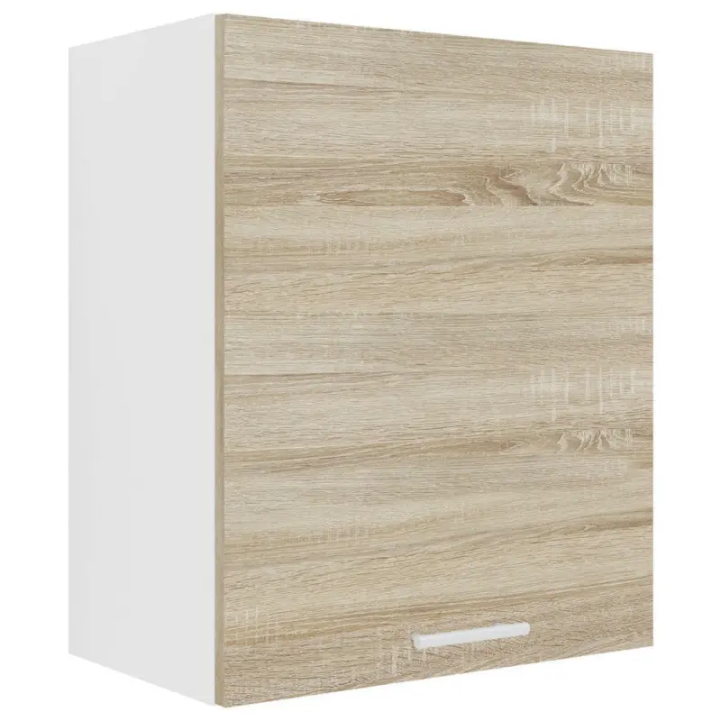 Küchenoberschrank 50/60/31 cm in Weiß, Sonoma Eiche