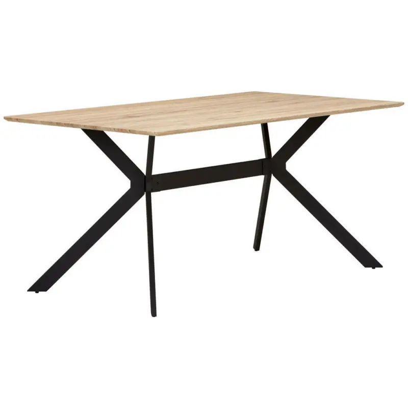 Esstisch in Metall, Holzwerkstoff 160/90/75 cm