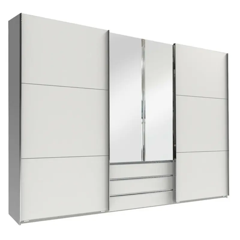 Schwebetürenschrank in Weiß