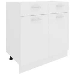 K&uuml;chenunterschrank 80/82/46 cm in Wei&szlig;