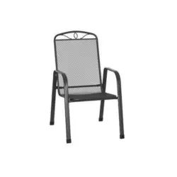 Stapelsessel in Metall Anthrazit