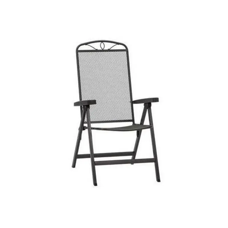 Gartenklappsessel in Metall Anthrazit