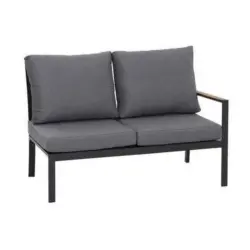 Gartenbank 124,5/87,5/74 cm in Anthrazit, Grau