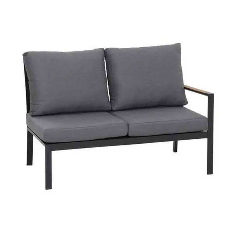 Gartenbank 124,5/87,5/74 cm in Anthrazit, Grau