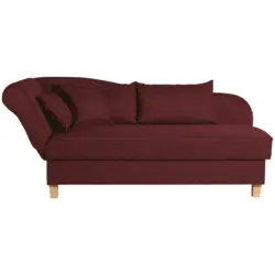 Récamiere in Flachgewebe Rot