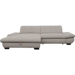 Ecksofa in Mikrofaser Hellgrau