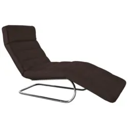 Relaxliege in Mikrofaser Dunkelbraun