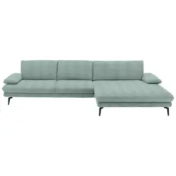 Ecksofa in Chenille Mintgrün