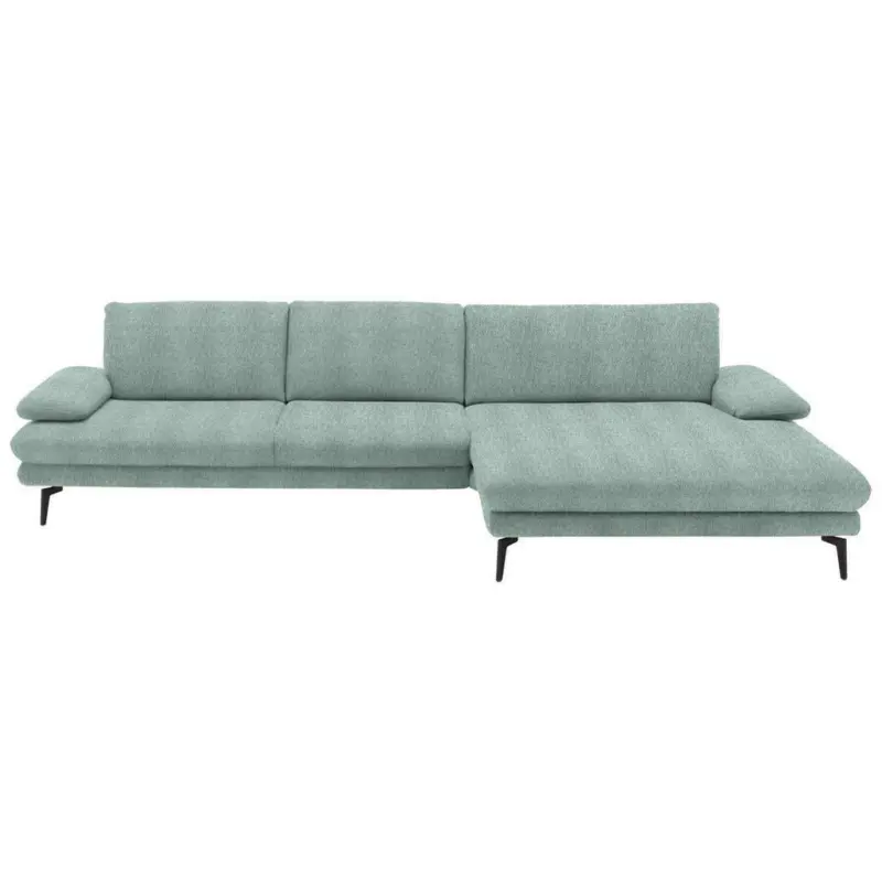 Ecksofa in Chenille Mintgrün