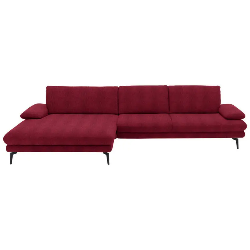 Ecksofa in Chenille Rot