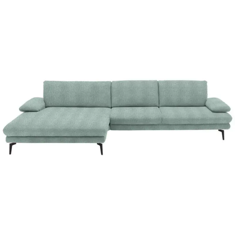 Ecksofa in Chenille Mintgrün
