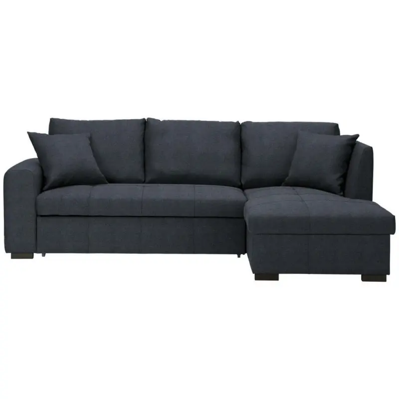 Ecksofa in Webstoff Dunkelgrau