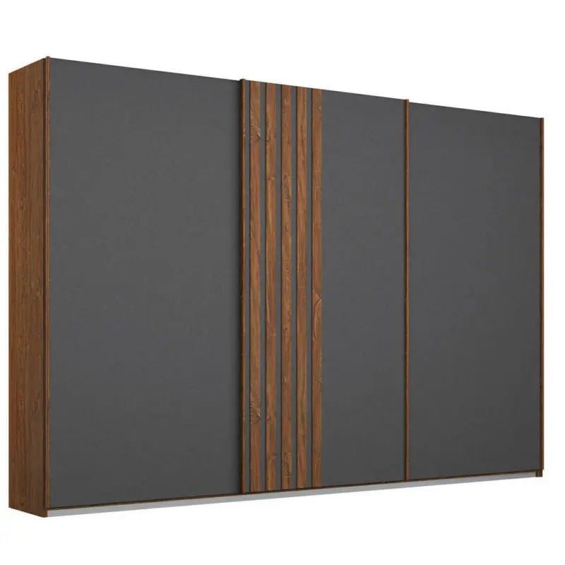 Schwebet&uuml;renschrank in Anthrazit, Eichefarben