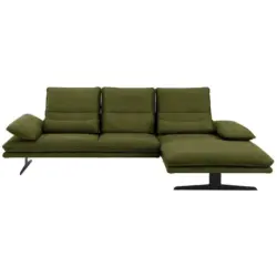 Ecksofa in Mikrofaser Gr&uuml;n
