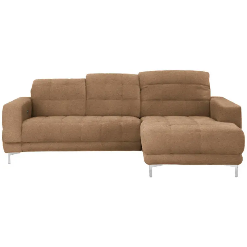 Ecksofa in Webstoff Braun