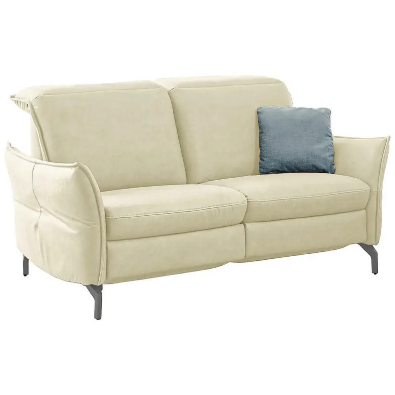 Zweisitzer-Sofa in Echtleder Creme