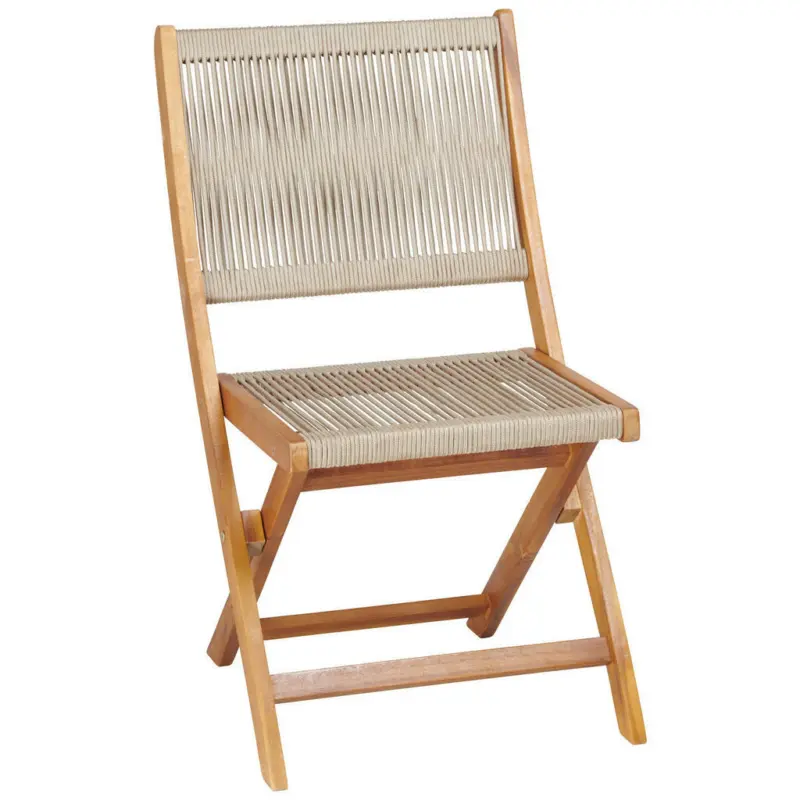 Gartenklappstuhl in Holz, Kunststoff Akaziefarben, Hellbraun