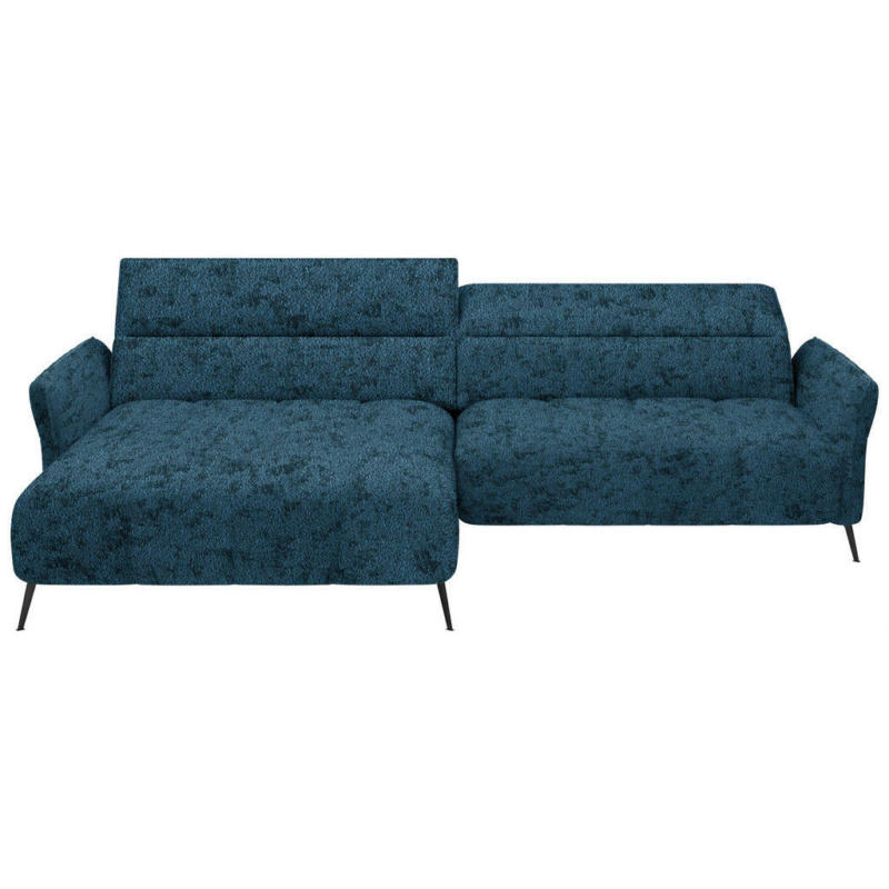 Ecksofa in Webstoff Blau