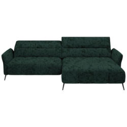 Ecksofa in Webstoff Dunkelgrün