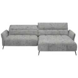 Ecksofa in Webstoff Grau