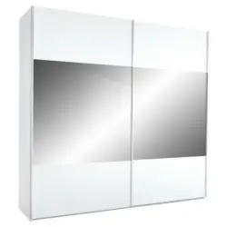 Schwebetürenschrank in Weiß