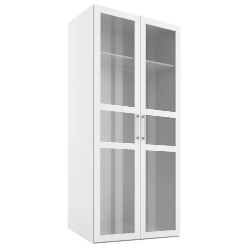 Drehtürenschrank in Weiß
