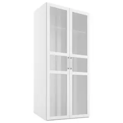 Drehtürenschrank in Weiß