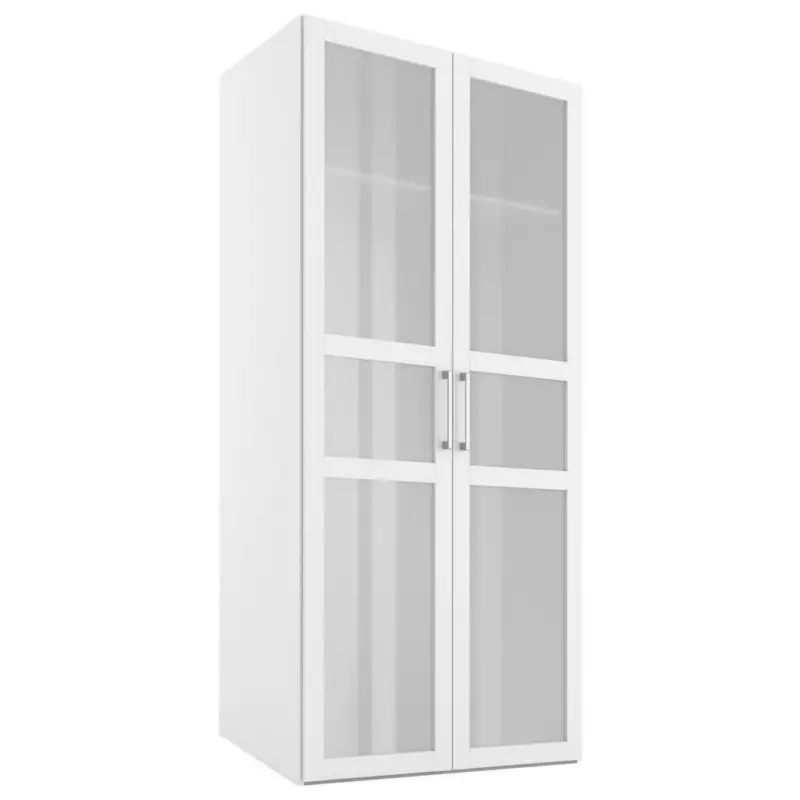 Drehtürenschrank in Weiß