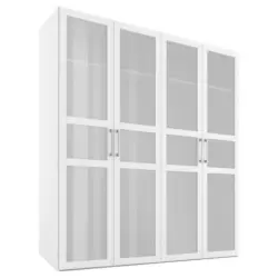 Dreht&uuml;renschrank in Wei&szlig;