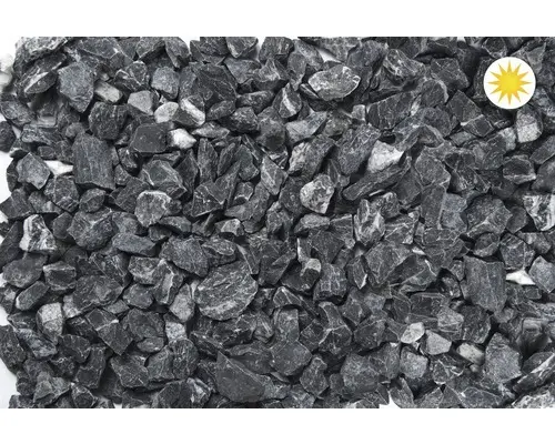 Marmorsplitt 16-25 mm 25 kg schwarz-weiß